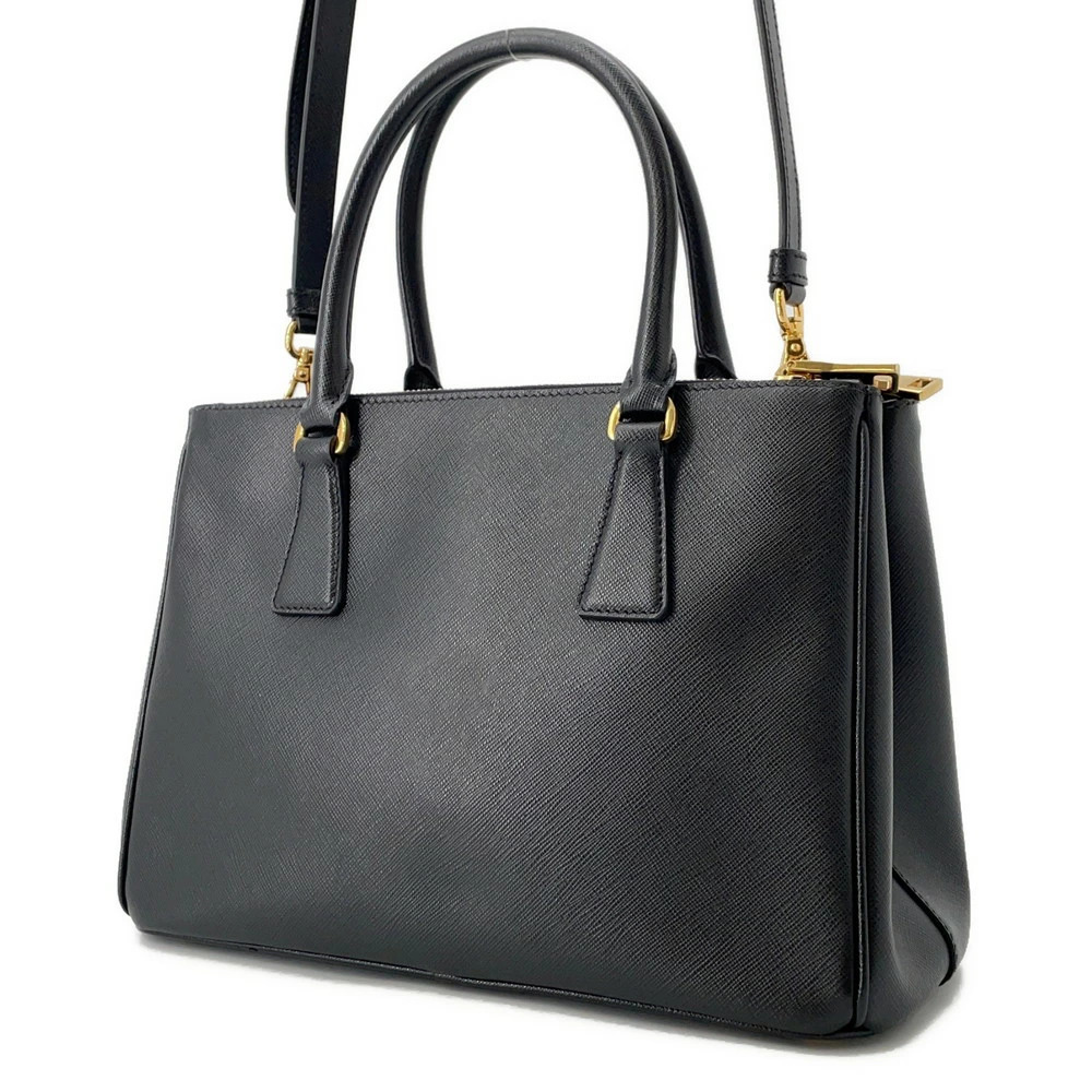 Prada Galleria Saffiano Leather Handbag Black Bag - Picture 2 of 12